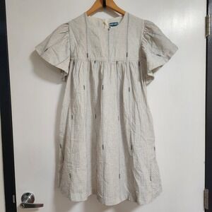 Kenzo Kids Flutter Sleeves Little House On The‎ Prairie Dress Gray Size 12A 150